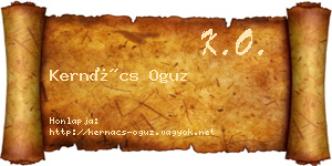 Kernács Oguz névjegykártya